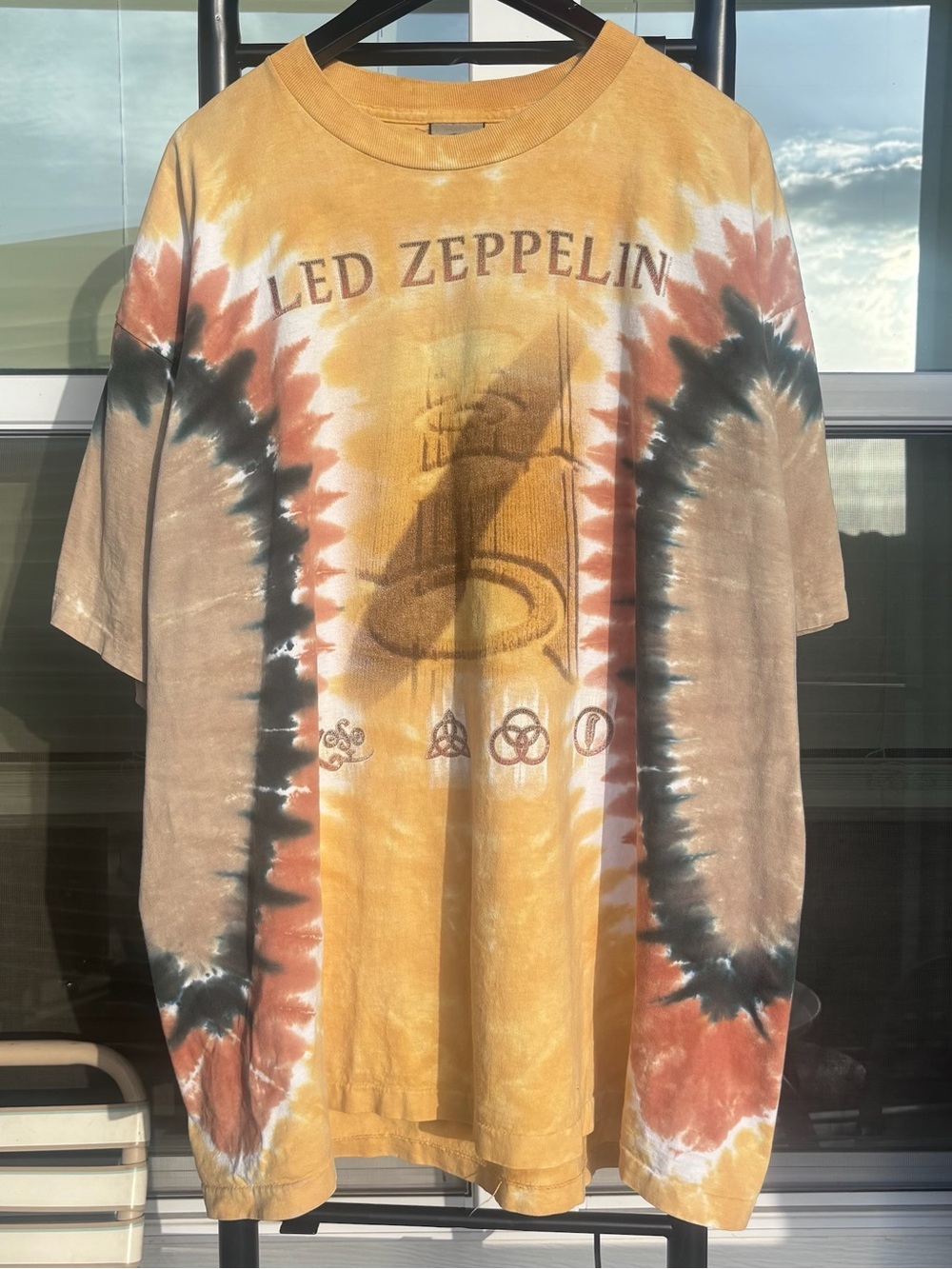 2003 RARE LED Zeppelin tye dye single stitch made in USA Tee